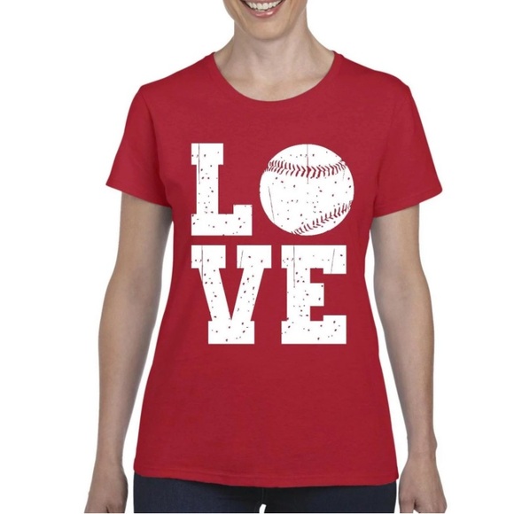 Gildan women’s t-shirt baseball large -New‎ - Picture 1 of 6